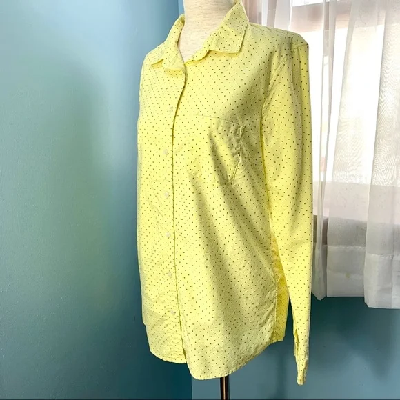 J. Crew Yellow Polka Dot Button Down Shirt - Picture 3 of 8